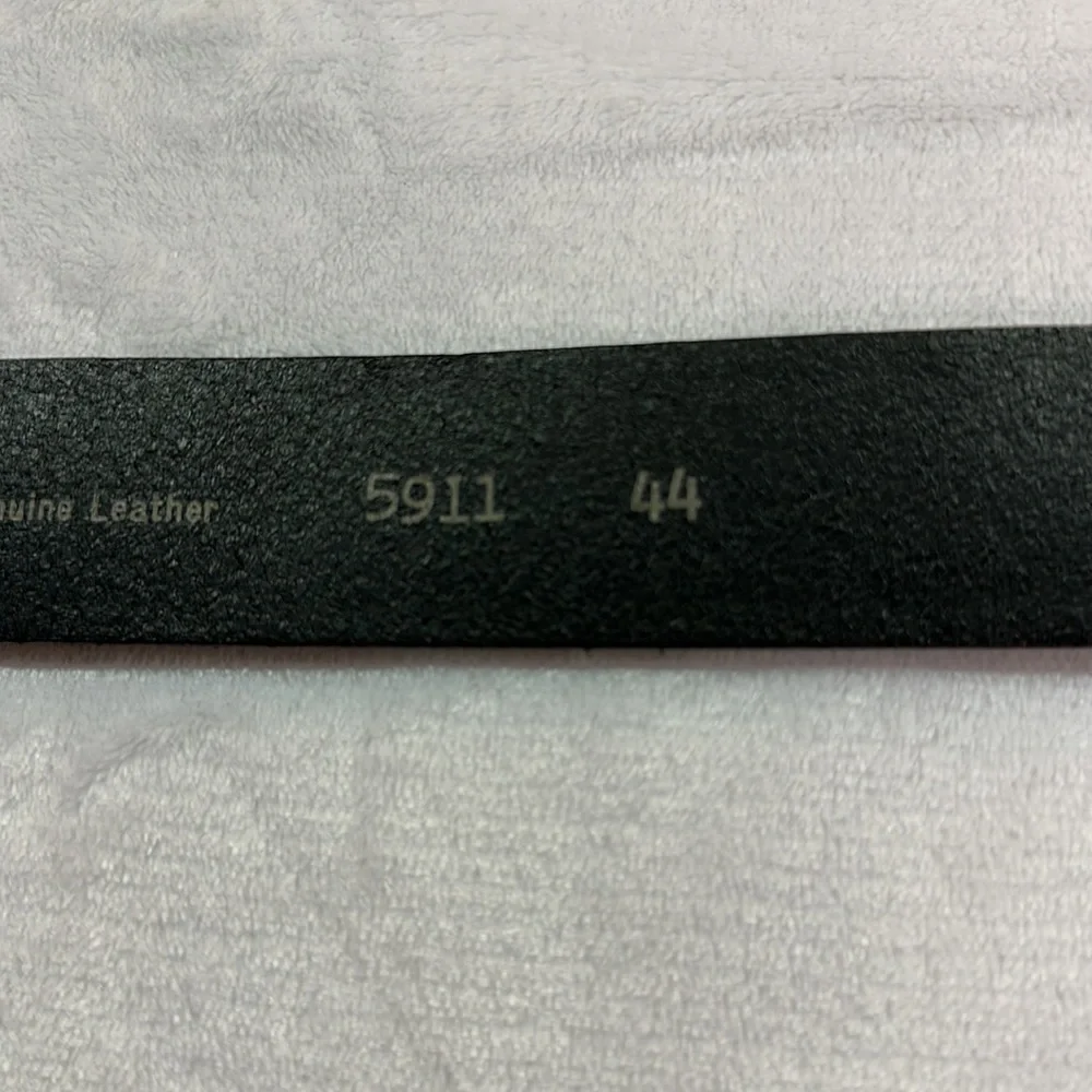 Remo Tulliani Genuine Leather Black Belt Silvertoned Buckle Made in USA Size 44